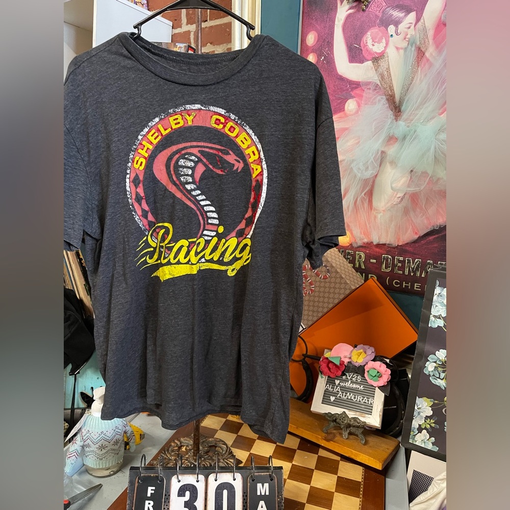 Shelby Cobra Racing Dark Gray Shirt Men's